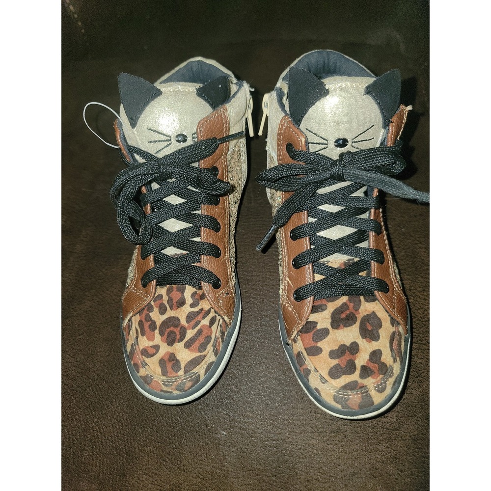 Justice‎ cat leopard print shoes size 4
